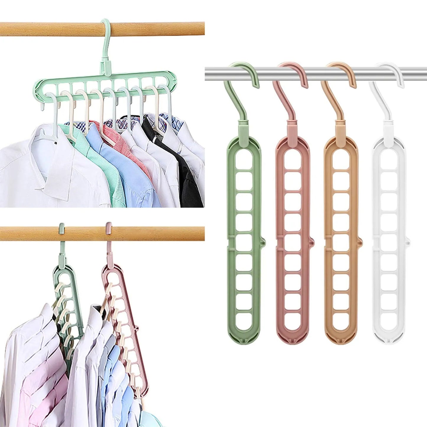 9-in-1 Smart Hanger – Space-Saving Closet Organizer