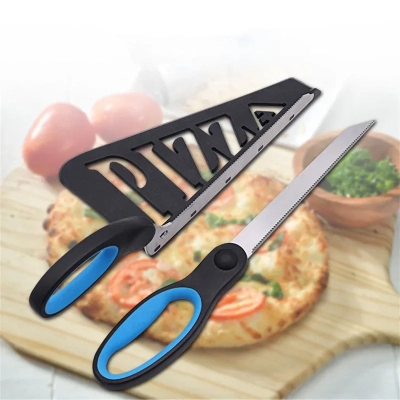 Pizza Scissors with Built-In Server Tray – Slice & Serve Without the Mess