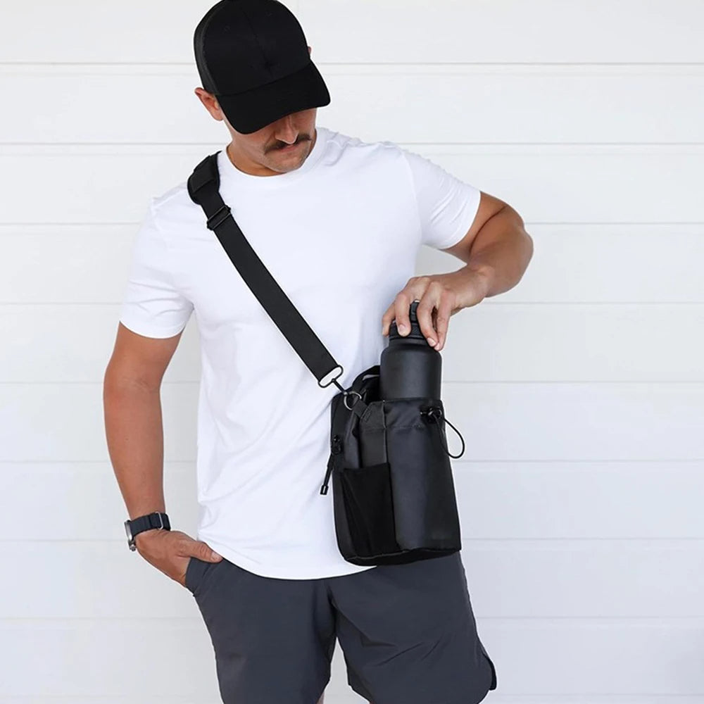 💪 💧Magnetic Water Bottle Bag – Gym Hands-Free Hydration