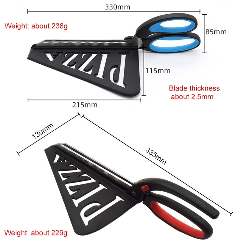 Pizza Scissors with Built-In Server Tray – Slice & Serve Without the Mess