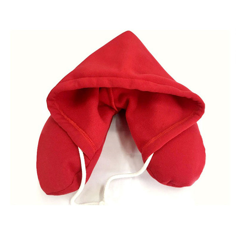 ✈️ Hooded Travel Neck Pillow – Memory Foam Comfort for Flights & Trips