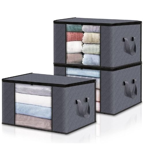 3x Clothes Storage Bags 🧺 – Durable & Transparent