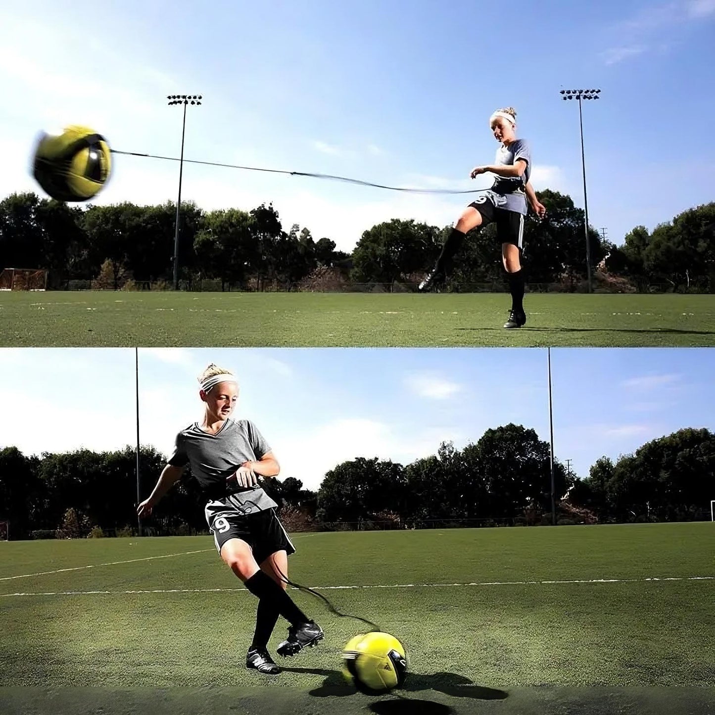 ⚽ Football Training Belt – Solo Soccer Trainer for Kids & Adults