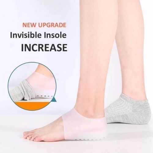 Height Increase Silicone Socks – Hidden Heel Lifts for Instant Boost