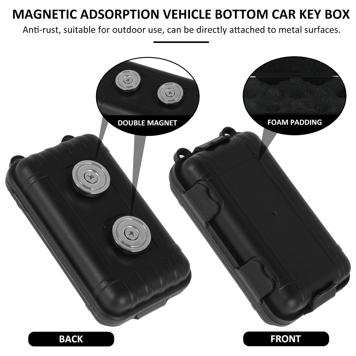 Magnetic Key Holder 🔒 – Under-Car Hidden Storage Box