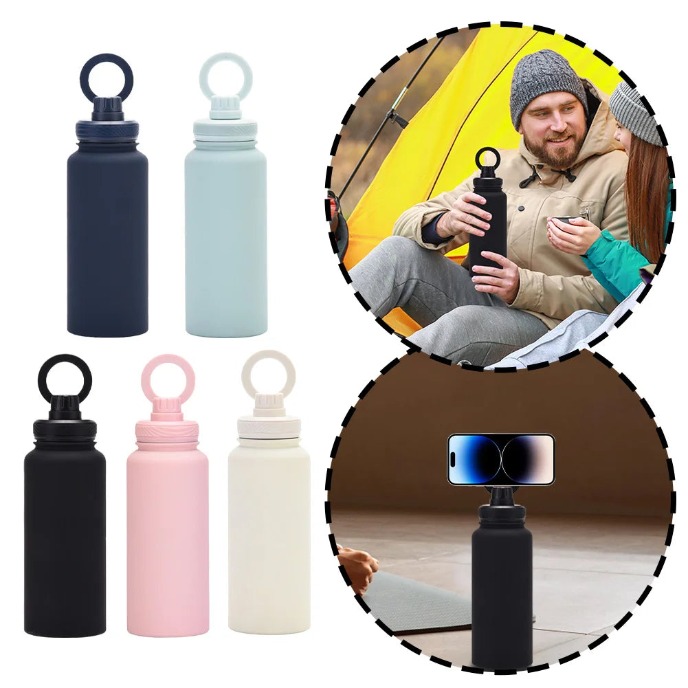 Insulated Water Bottle 💧 + Phone Mount 📱 – Perfect for Workouts