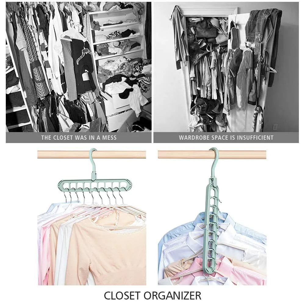 9-in-1 Smart Hanger – Space-Saving Closet Organizer