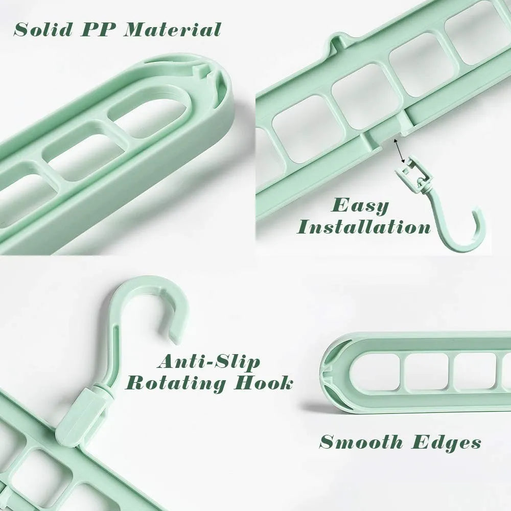 9-in-1 Smart Hanger – Space-Saving Closet Organizer
