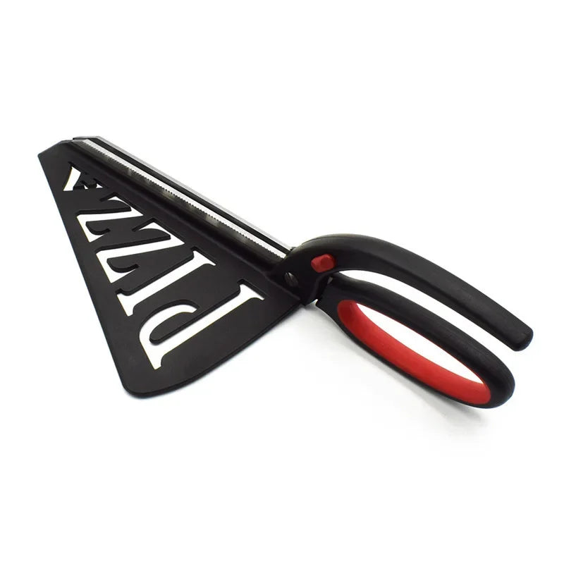Pizza Scissors with Built-In Server Tray – Slice & Serve Without the Mess